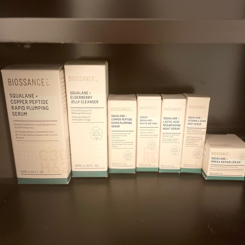Full Biossance vegan squalane skincare repair system